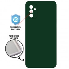 Capa para Samsung Galaxy M52 5G - Case Silicone Cover Protector Verde Escuro